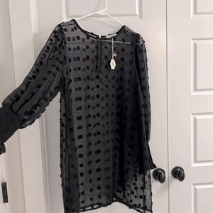 NWT sheer black dress
